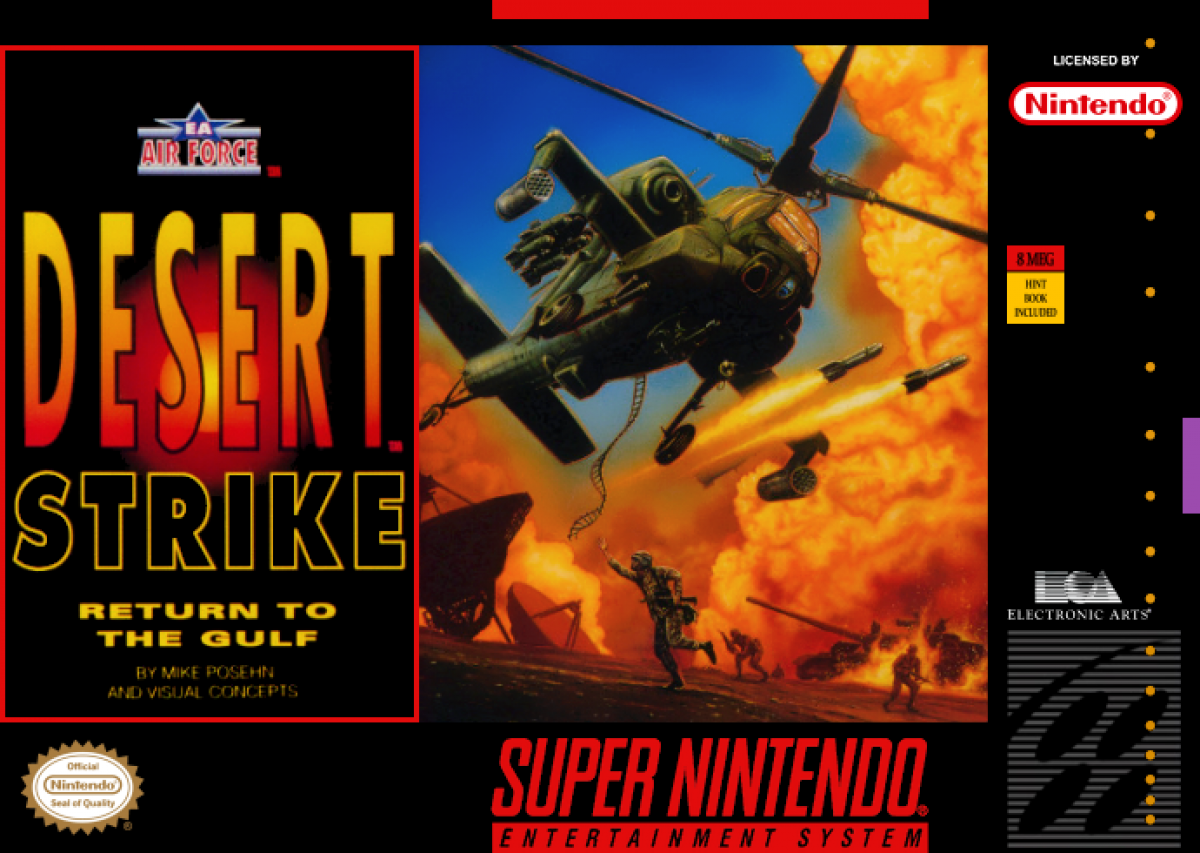 Desert Strike: Return to the Gulf cover art for Super Nintendo Entertainment System (SNES) video game