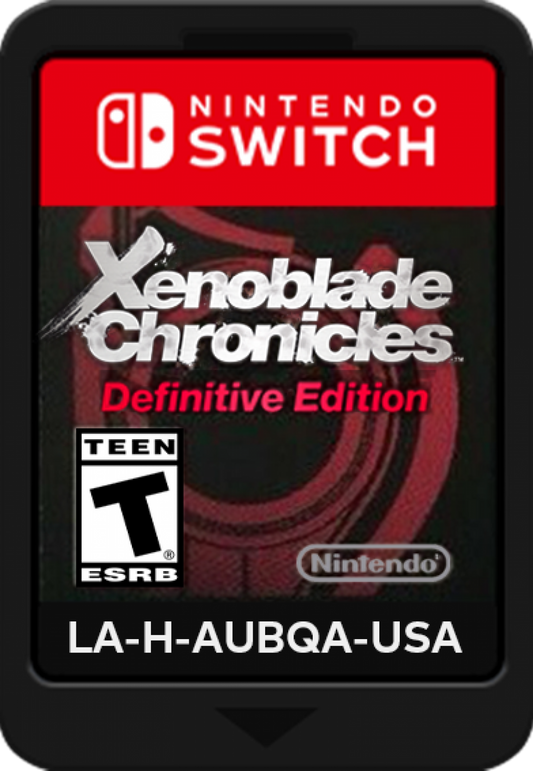 Xenoblade Chronicles Definitive Edition for Nintendo Switch open world JRPG featuring Shulk real time combat expansive exploration story driven adventure and remastered visuals cartridge
