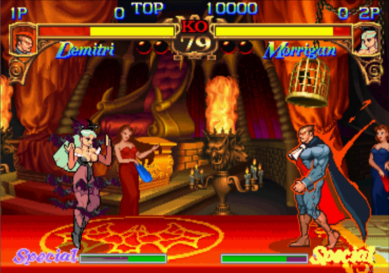 Darkstalkers The Night Warriors PS1 PlayStation 1 fighting game arcade style 2D combat monster themed Capcom retro video game gameplay