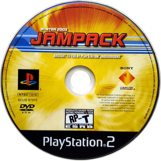 PlayStation Underground Jampack: Winter 2003 – PlayStation 2 (PS2) video game disc, game demo compilation.