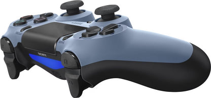 PS4 DualShock 4 Uncharted 4: A Thief's End Controller [New] for PlayStation 4 Accessory (PS4) at Gamers INC, featuring the limited edition Gray Blue finish with the iconic gold Uncharted logo, offering precise control with refined analog sticks and triggers, built-in speaker, and integrated light bar in a brand-new, collectible condition perfect for fans of Nathan Drake’s final adventure side of controller