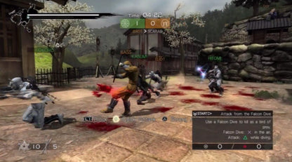 Ninja Gaiden 3 Xbox 360 video game featuring intense hack and slash action fast paced combat brutal ninja gameplay cinematic story and classic Team Ninja action adventure title gameplay