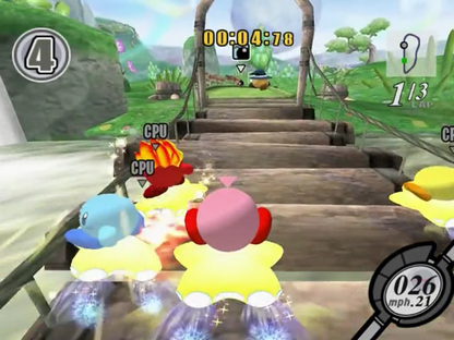 Kirby Air Ride gameplay for GameCube (GC) racing action video game