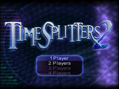 TimeSplitters 2 PS2 PlayStation 2 first person shooter game retro video game title screen
