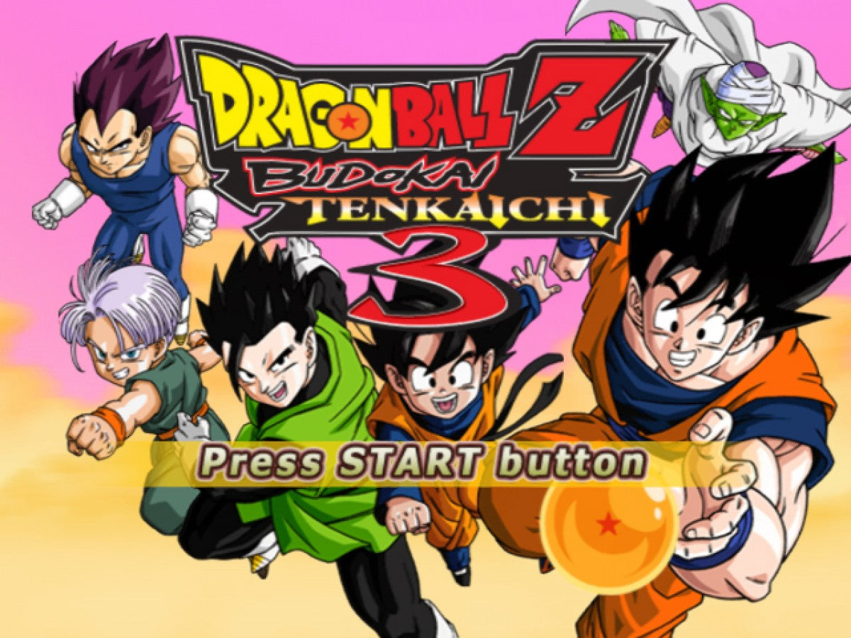 Dragon Ball Z: Budokai Tenkaichi 3 [Greatest Hits] title screen for PlayStation 2 (PS2) anime-based 3D arena fighting video game
