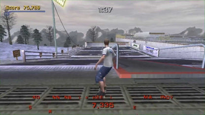 Tony Hawk's Pro Skater 3 menu screen for Nintendo GameCube (GC) skateboarding sports video game