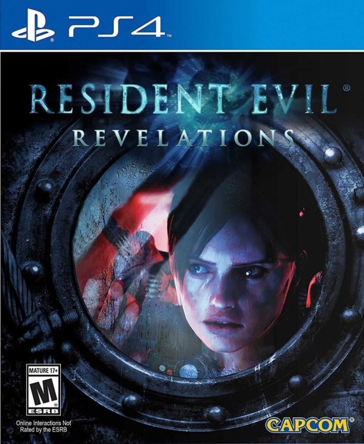 Resident Evil Revelations PlayStation 4 PS4 for survival horror action video game fans featuring third person combat Jill Valentine and Chris Redfield bioterrorism investigations eerie ship exploration puzzle solving weapon upgrades terrifying creatures cinematic storytelling and immersive horror adventure collectible gaming appeal front cover art
