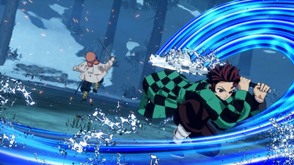 Demon Slayer The Hinokami Chronicles PlayStation 4 PS4 for anime fighting action video game fans featuring Tanjiro Kamado Nezuko Kamado Zenitsu Inosuke sword combat special attacks story mode versus battles dramatic anime visuals and fast paced Demon Slayer gameplay collectible gaming appeal gameplay