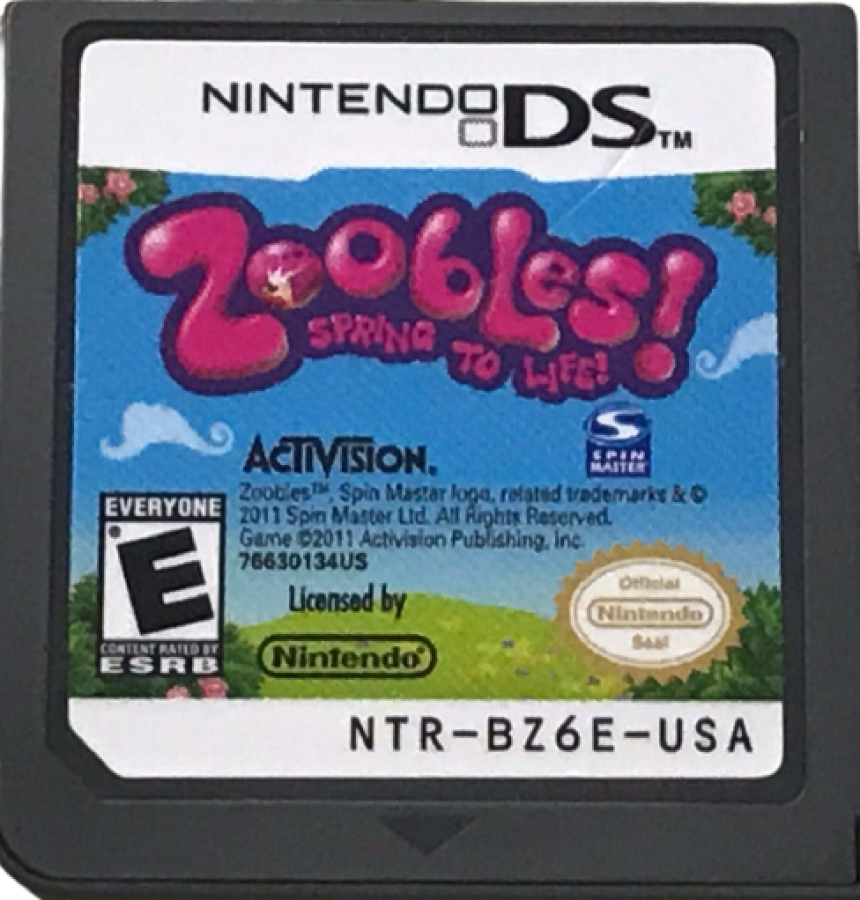 Zoobles! Spring to Life! for Nintendo DS with colorful creature care and interactive adventure theme cartridge