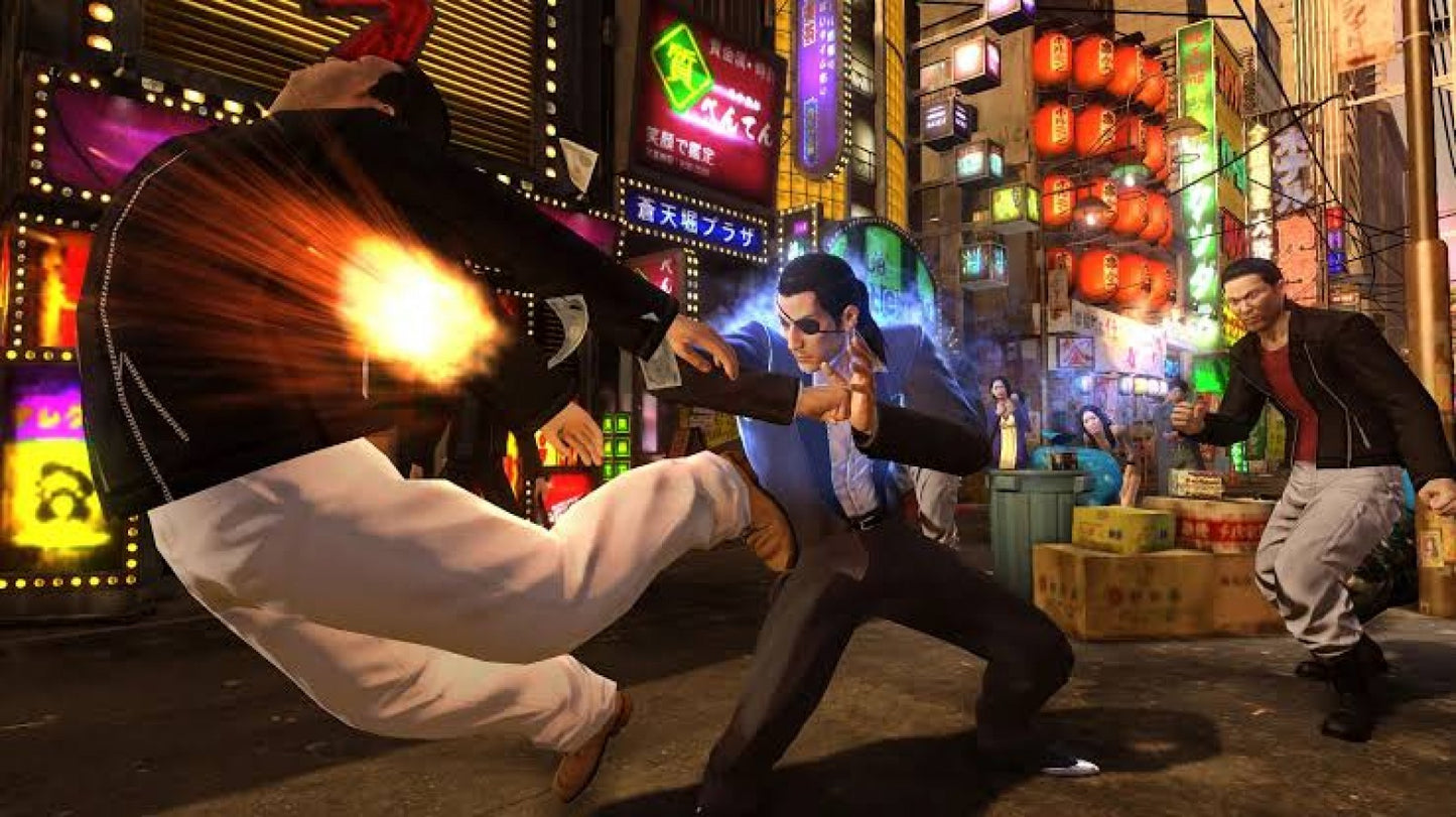 Yakuza 0 Director's Cut PlayStation 5 PS5 for action adventure role playing video game fans featuring open world exploration Japanese city environments intense street combat cinematic storytelling Kazuma Kiryu and Goro Majima character driven missions mini games side activities and enhanced Director's Cut content collectible gaming appeal gameplay