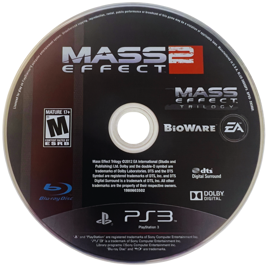 Mass Effect Trilogy retro PlayStation 3 video game Mass Effect sci fi action RPG space exploration cinematic storytelling squad combat console title PlayStation 3 release disc 2
