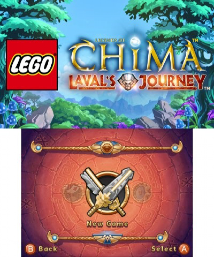 LEGO Legends of Chima: Laval's Journey [Figure Bundle] home screen for Nintendo 3DS (3DS) action adventure video game