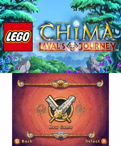 LEGO Legends of Chima: Laval's Journey [Figure Bundle] home screen for Nintendo 3DS (3DS) action adventure video game