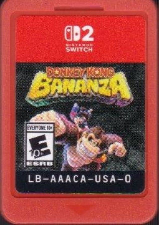Donkey Kong Bananza – Nintendo Switch 2 (NS2) cartridge art for video game for NS2 