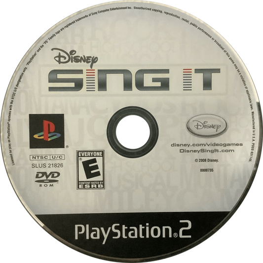 Disney Sing It disc for PlayStation 2 (PS2) karaoke pop music rhythm video game