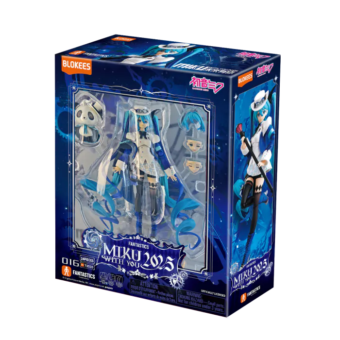 Blokees Hatsune Miku Fantastic Series MikuWithYou2025 figure inspired design featuring beloved virtual idol character aesthetic detailed anime inspired styling vibrant performance themed outfit collectible display figure colorful presentation and vocal music culture celebration theme