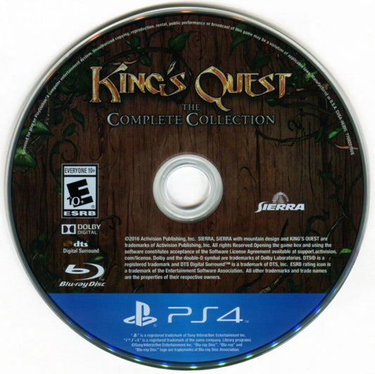 King's Quest: The Complete Collection for PlayStation 4 episodic adventure game featuring puzzle solving fantasy storytelling classic Sierra reboot complete season episodes disc art 