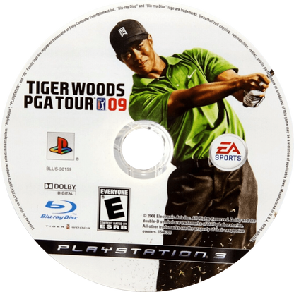 Tiger Woods PGA Tour 09 disc for PlayStation 3 (PS3) video game