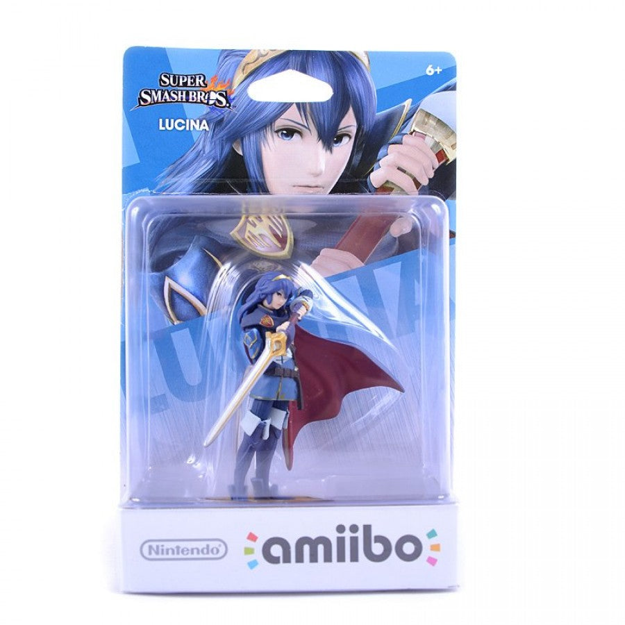Lucina Amiibo Super Smash Bros Nintendo Amiibo sealed collectible figure featuring Lucina from Fire Emblem detailed character design Super Smash Bros styling NFC functionality compatible Nintendo games sealed packaging Amiibo collection display collectible and gaming accessory appeal