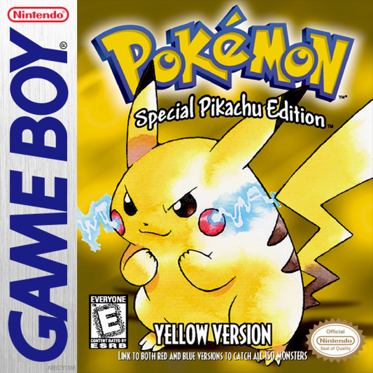 Pokemon: Yellow Special Pikachu Edition cover art for Game Boy Color (GBC) video game