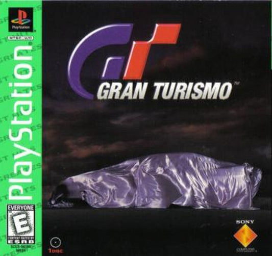 Gran Turismo Greatest Hits PlayStation 1 PS1 for racing video game fans featuring realistic driving simulation licensed cars detailed tracks championship events vehicle tuning license tests and competitive racing gameplay classic Polyphony Digital PlayStation gaming collectible appeal cover art