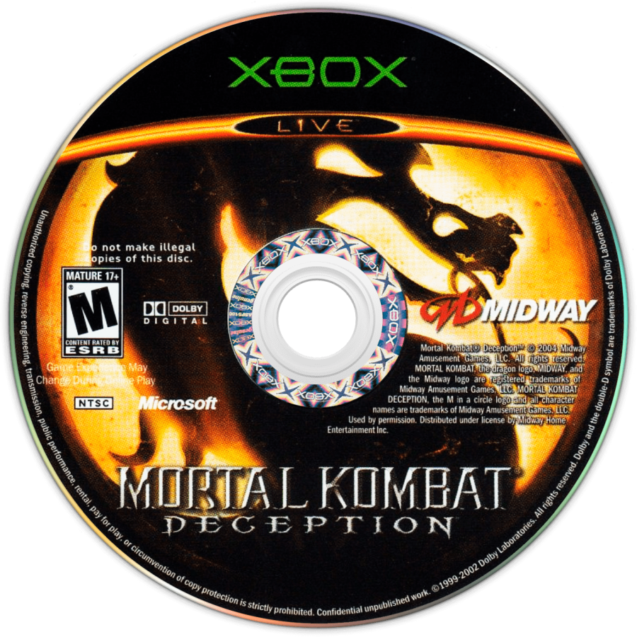 Mortal Kombat Deception Kollector's Edition Mileena Version Xbox XBOX for retro video game enthusiasts featuring brutal fighting gameplay iconic Mortal Kombat characters intense one on one battles special moves fatalities Konquest adventure mode and collectible gaming appeal disc