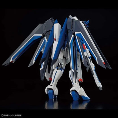 STTS-909 Rising Freedom Gundam Gundam SEED Freedom Bandai Hobby HGCE 1/144 scale model kit inspired design featuring detailed mecha construction aesthetic advanced mobile suit design articulated armor components futuristic weapon systems dynamic flight capabilities collectible plastic model building and anime inspired display presentation