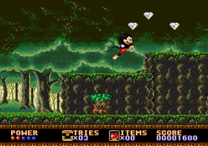 Disney Castle of Illusion Starring Mickey Mouse Sega Genesis retro video game platformer gameplay (1990)