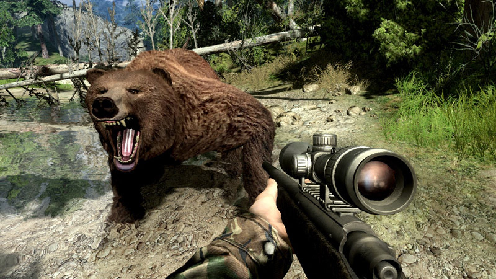 Cabela's Big Game Hunter 2010 gameplay cover art for Nintendo Wii (Wii) video game this is a big bear.