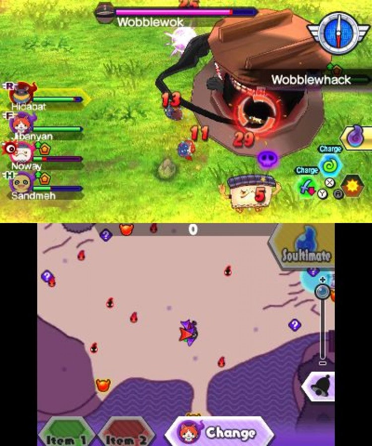 Yo-Kai Watch Blasters: Red Cat Corps gameplay for Nintendo 3DS (3DS) role-playing action video game