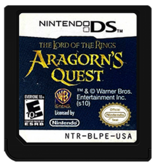 Lord of the Rings: Aragorn's Quest cartridge for Nintendo DS (DS) fantasy action adventure video game