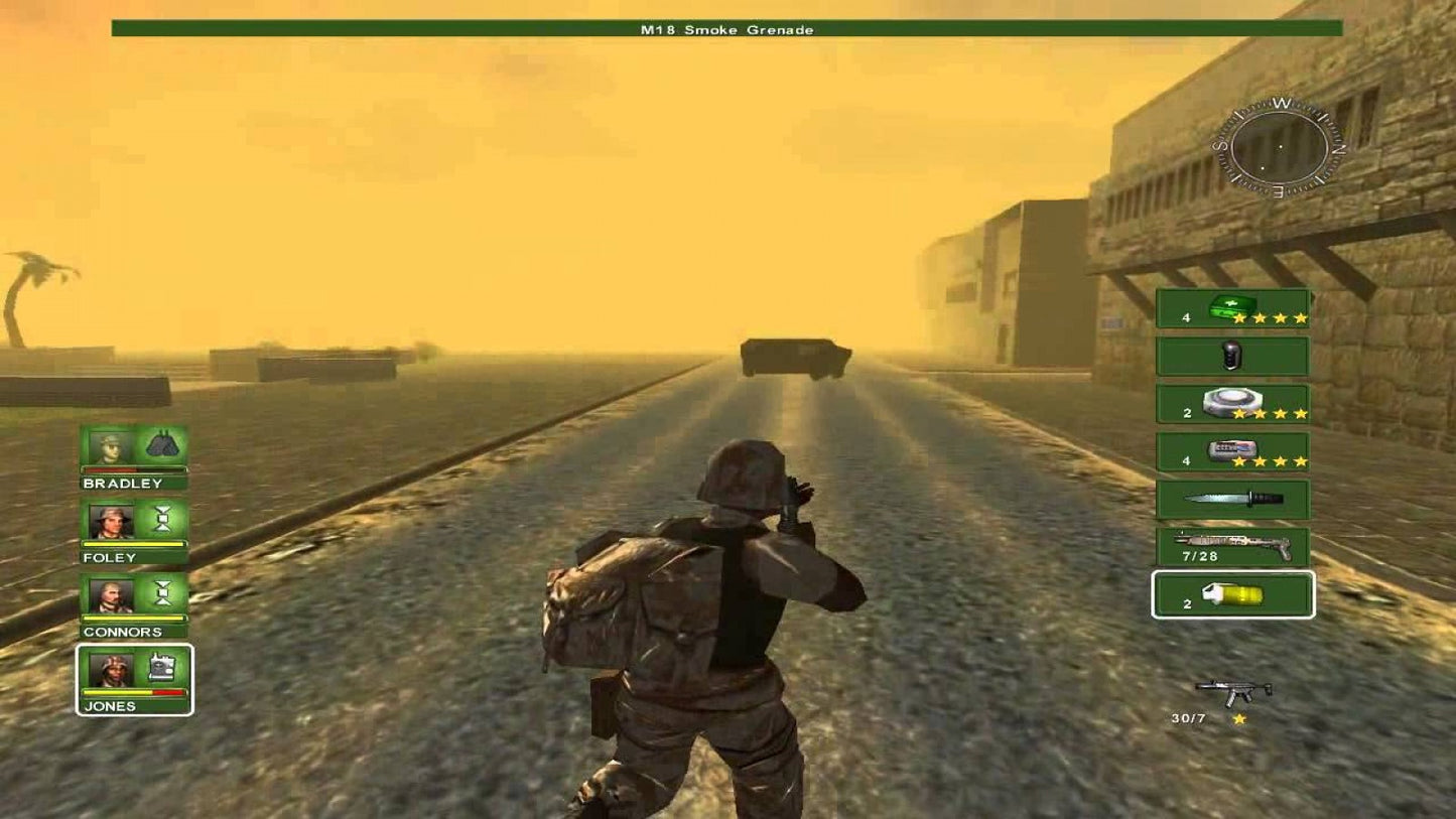 Conflict: Desert Storm for PlayStation 2 with tactical military combat and squad-based missions gameplay