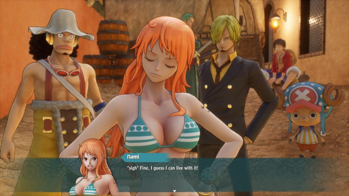 One Piece Odyssey featuring turn-based RPG adventure set in the One Piece universe gameplay