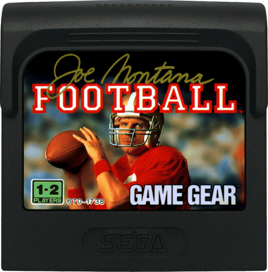 Joe Montana Football cartridge for Sega Game Gear (GG) video game