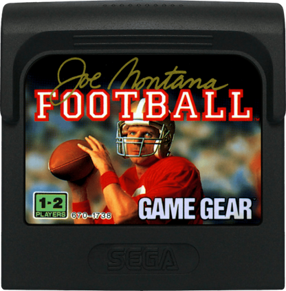 Joe Montana Football cartridge for Sega Game Gear (GG) video game