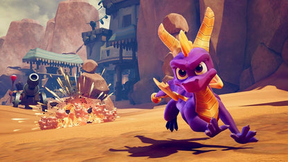 Spyro Reignited Trilogy Xbox One remastered collection featuring Spyro the Dragon, Spyro 2 Ripto's Rage, and Spyro Year of the Dragon with updated graphics, platforming adventure, and collectible gems, tested working, fast shipping gameplay 