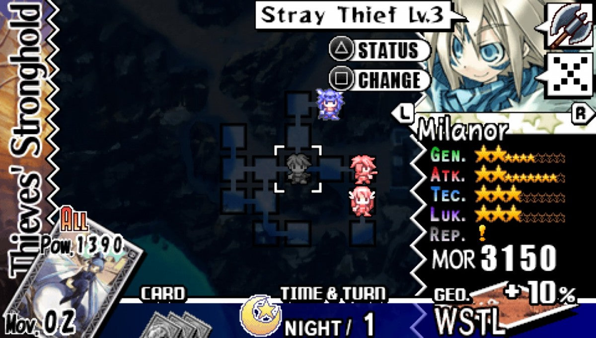 Yggdra Union: We'll Never Fight Alone  gameplay for PlayStation Portable (PSP) tactical role-playing game