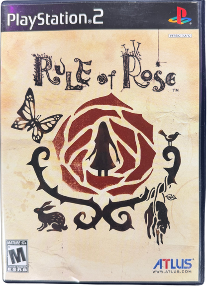 Rule of Rose PlayStation 2 PS2 for survival horror adventure video game fans featuring psychological horror dark storytelling eerie environments exploration puzzle solving mysterious characters unsettling atmosphere combat gameplay and immersive narrative collectible gaming appeal cover art