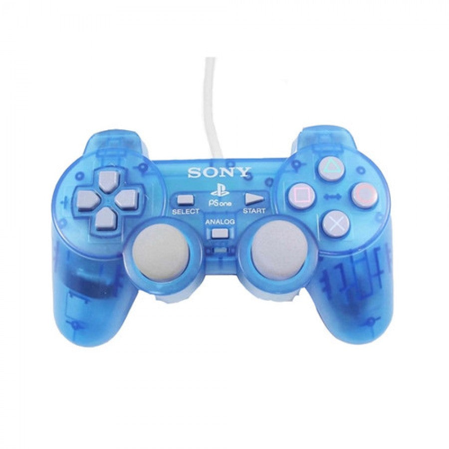 Clear Blue Dual Shock Controller Transluscent blue PSone Slim controller 