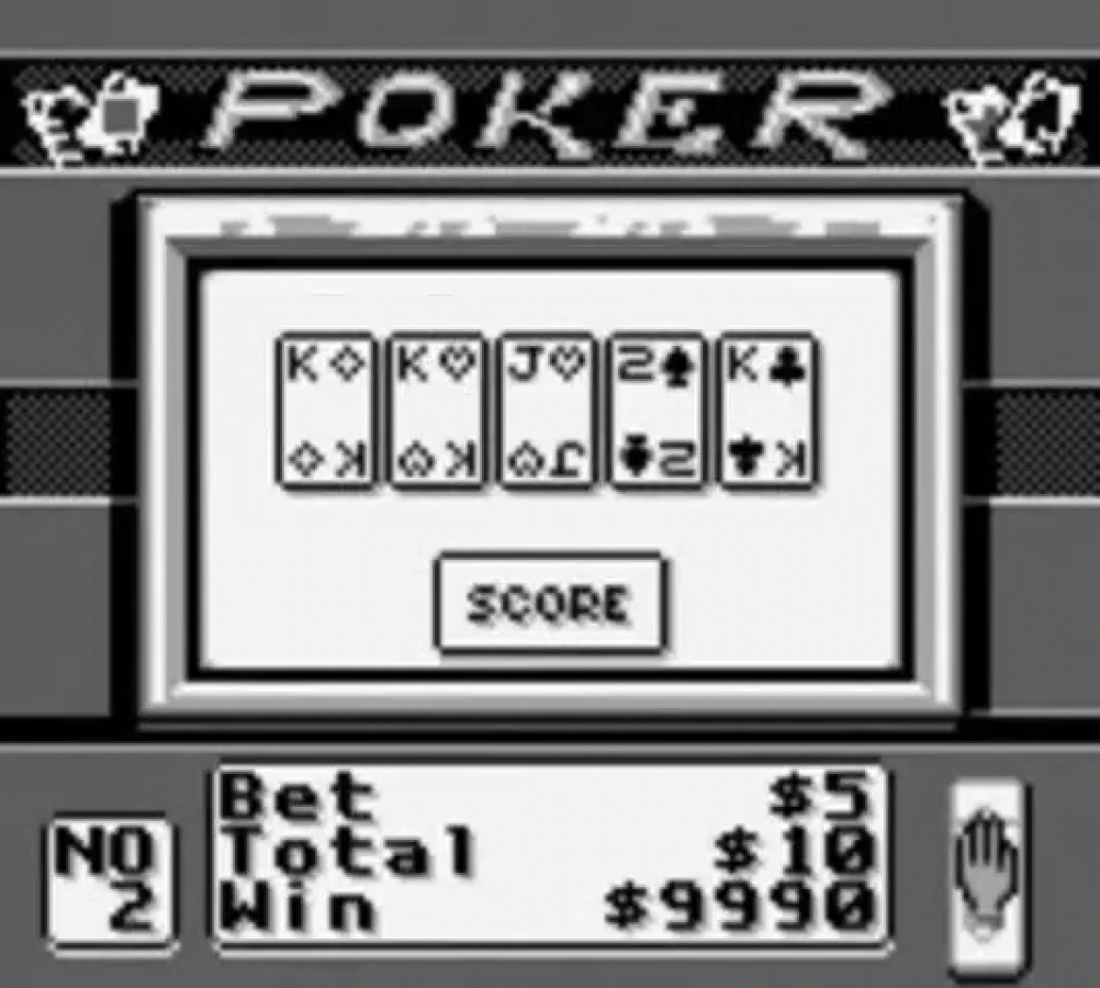 Casino FunPak Game Boy compilation of card games slots blackjack poker handheld casino video game gameplay 