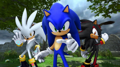 Sonic the Hedgehog Platinum Family Hits Xbox 360 game featuring fast-paced 3D platforming action, high-speed Sonic gameplay, and classic franchise adventure gameplay
