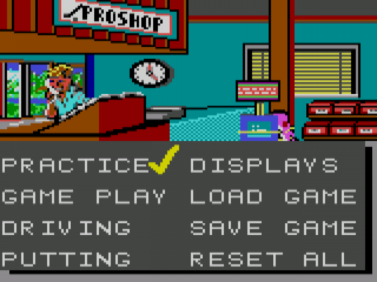 PGA Tour Golf gameplay for Sega Game Gear cover art for golf vidoe game. 