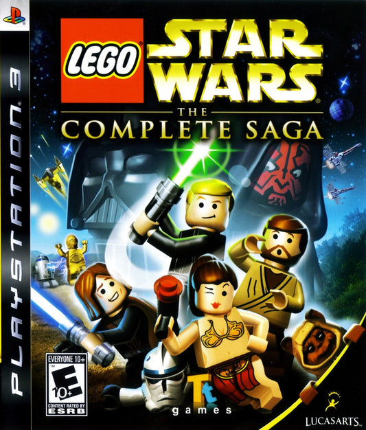 LEGO Star Wars The Complete Saga for PlayStation 3 action adventure family friendly video game featuring iconic Star Wars characters humorous LEGO style levels cooperative gameplay and classic franchise inspired storytelling experience cover art 