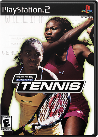 Sega Sports Tennis – PlayStation 2 (PS2) video game cover image, sports game.