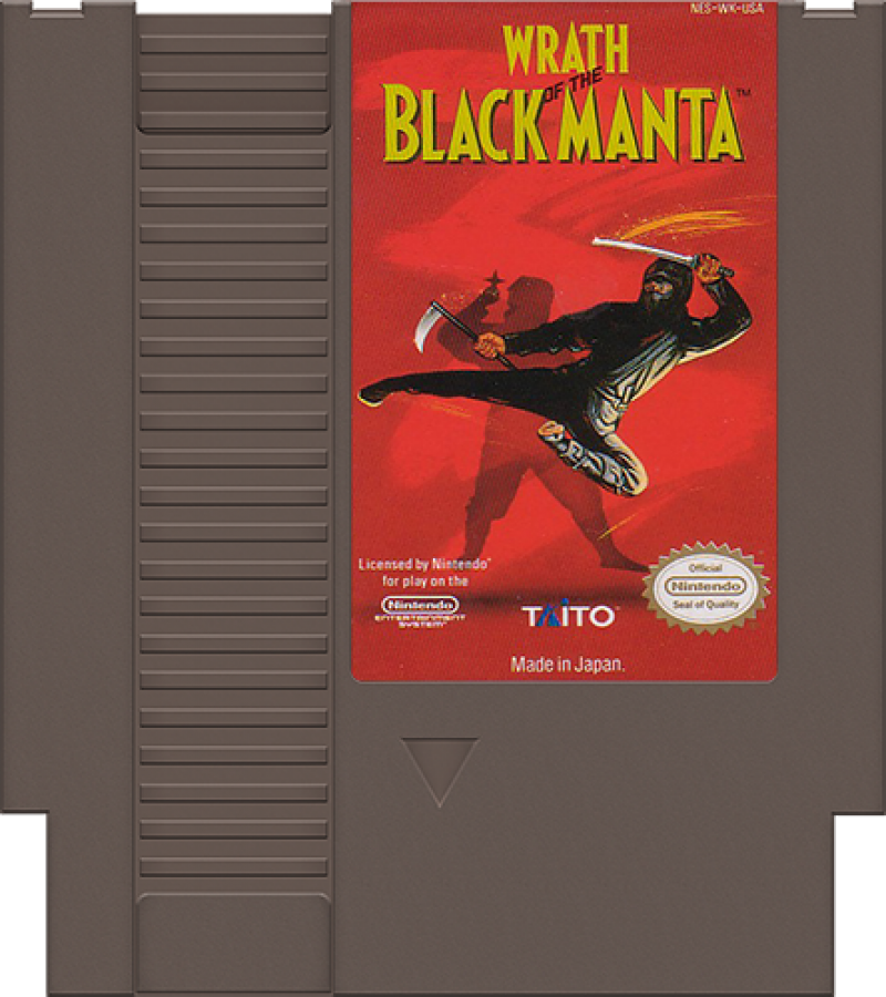 Wrath of the Black Manta cartridge for Nintendo Entertainment System (NES) retro video game
