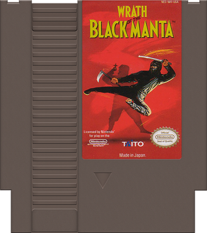 Wrath of the Black Manta cartridge for Nintendo Entertainment System (NES) retro video game