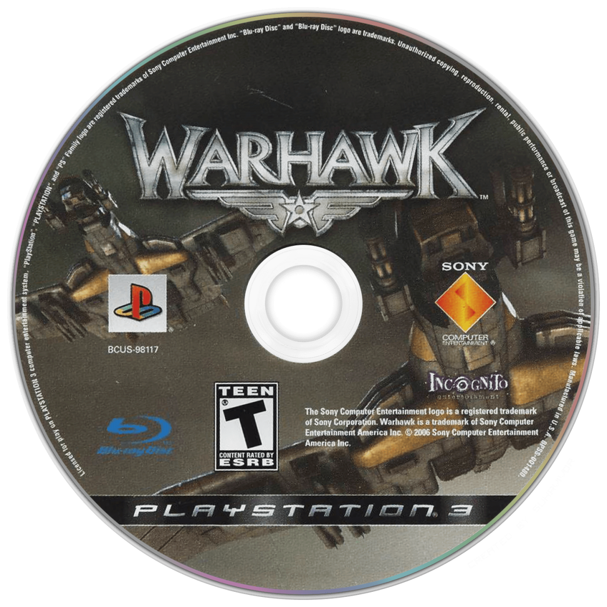 Warhawk PlayStation 3 PS3 video game featuring third person combat gameplay aerial warfare vehicle battles online multiplayer action strategic combat military missions and intense battlefield gameplay Sony PlayStation 3 retro video game collection collectible gaming appeal game disc