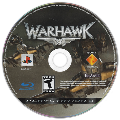 Warhawk PlayStation 3 PS3 video game featuring third person combat gameplay aerial warfare vehicle battles online multiplayer action strategic combat military missions and intense battlefield gameplay Sony PlayStation 3 retro video game collection collectible gaming appeal game disc