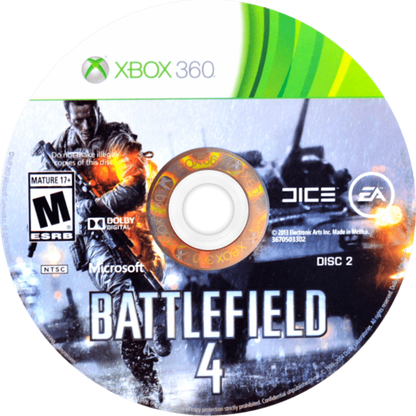 Battlefield 4 disc 2 for Xbox 360 (X360) first-person shooter video game