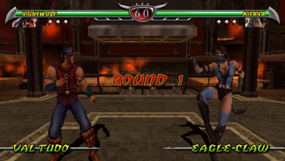 Mortal Kombat Unchained PlayStation Portable PSP fighting game port of Mortal Kombat Deception with exclusive characters arenas and ad-hoc multiplayer versus mode gameplay screenshot